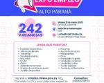 ATENCIÓN ALTO PARANÁ: 242 OPORTUNIDADES LABORALES EN LA EXPO EMPLEO